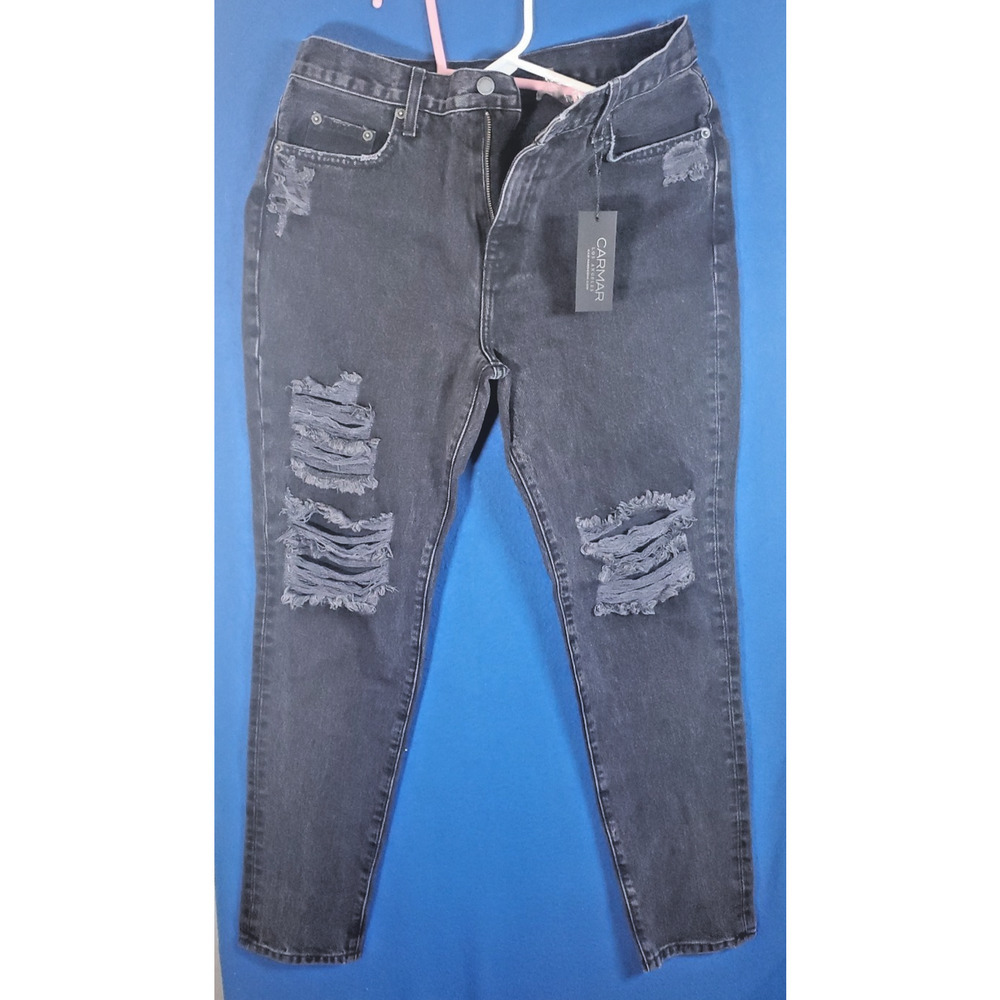Carma Los Angeles Distressed Gray Women's NEW Denim Jeans Size 29
